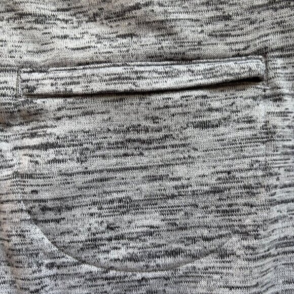 ATHLETA Downplay Medium Knit Mini Grey Pocket Drawstring Pullon Stretch - Picture 3 of 7